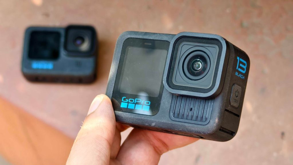 This GoPro Hero13 Black Action bundle is $100 off (and it’s perfect for documenting summer adventures) GoPro Hero 13 Black with the Hero 12 Black in background.