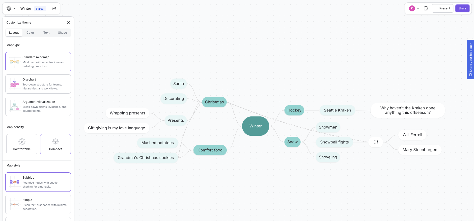 Mindmup, our pick for the best simple mind mapping software